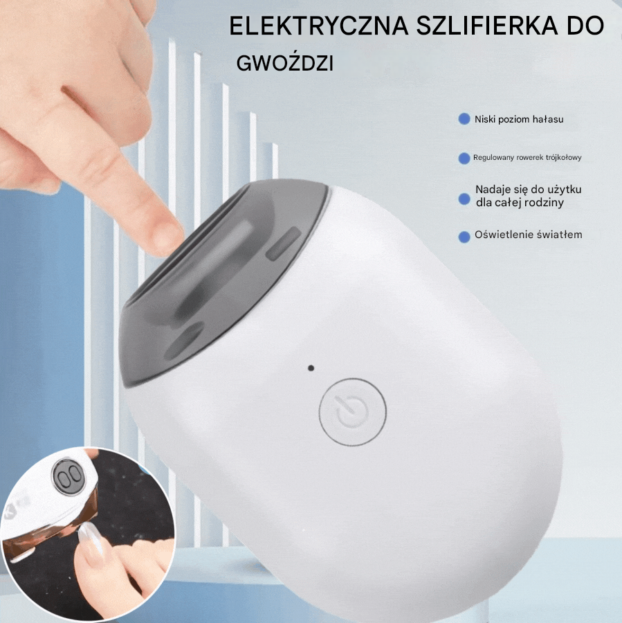 💅 Kup 1 sztukę i otrzymaj 1 za darmo! ✨ Automatyczny pilnik do paznokci  do bezpiecznej i delikatnej pielęgnacji paznokci