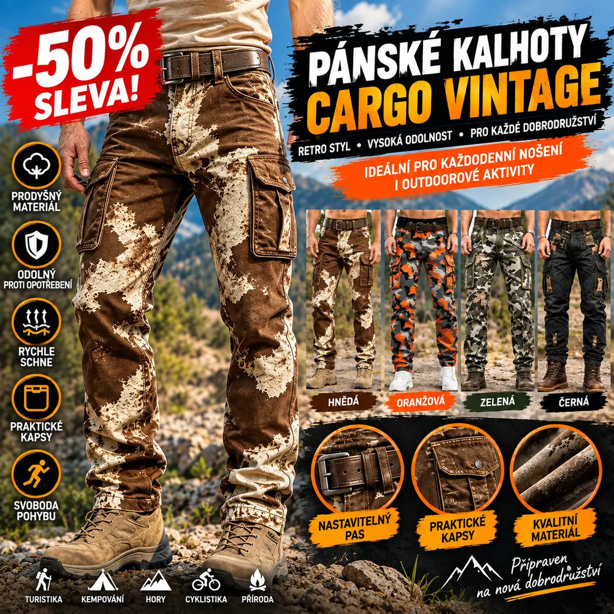 ⏳ S-5XL🔥 Pánské taktické vojenské kalhoty – větruodolné a zateplené.