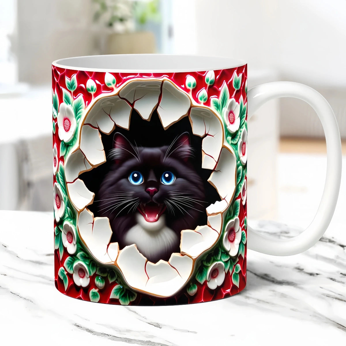 🎁 Kreatívny hrnček na kávu s mačkou, vynikajúci darček