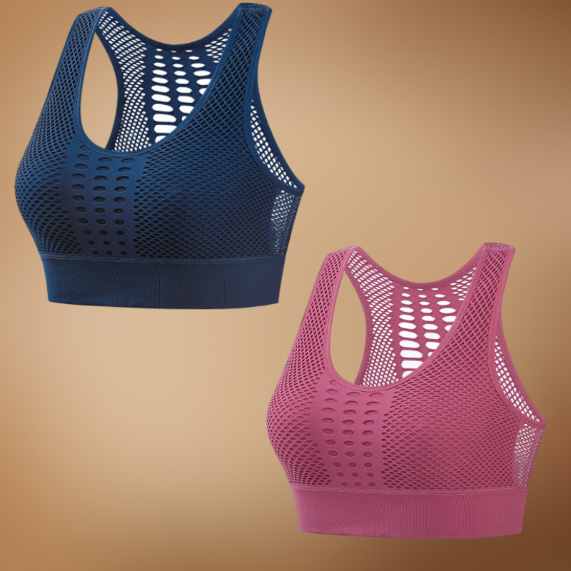 45KG-85KG【M~3XL】✨【Balení 2 kusů】Dámská prodyšná sportovní podprsenka bez kostic, plus velikosti