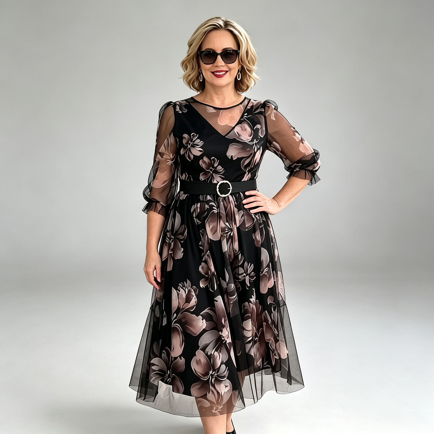 💕【Časově omezená sleva】【S-5XL】Nové elegantní šaty s potiskem