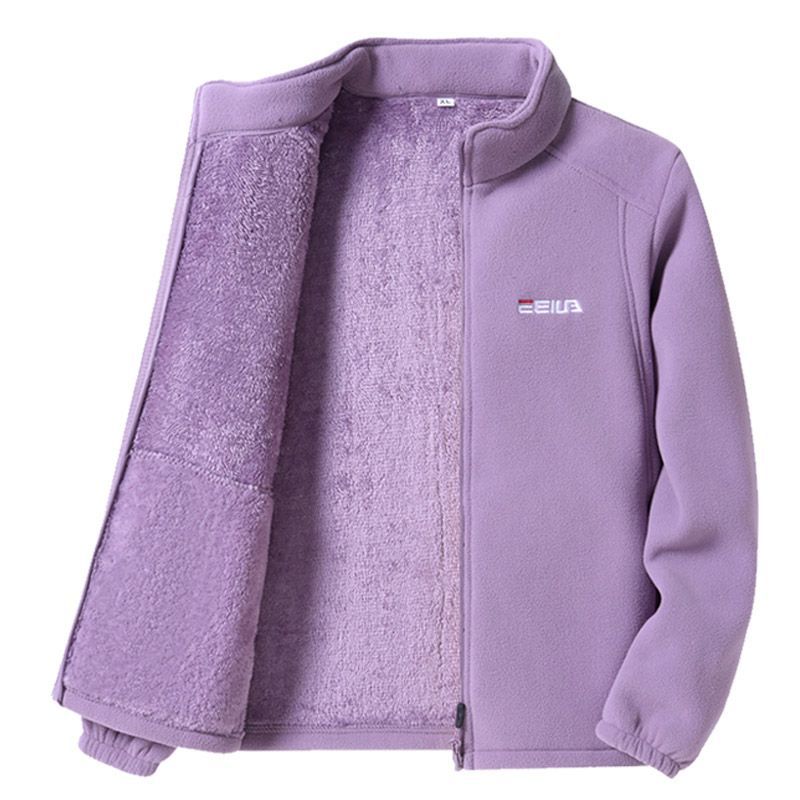 🔥【XL-5XL】🐏Γυναικείο μπουφάν εξωτερικού χώρου από χοντρό φλις για φθινόπωρο και χειμώνα, αντιανεμικό και ζεστό, με όρθιο γιακά