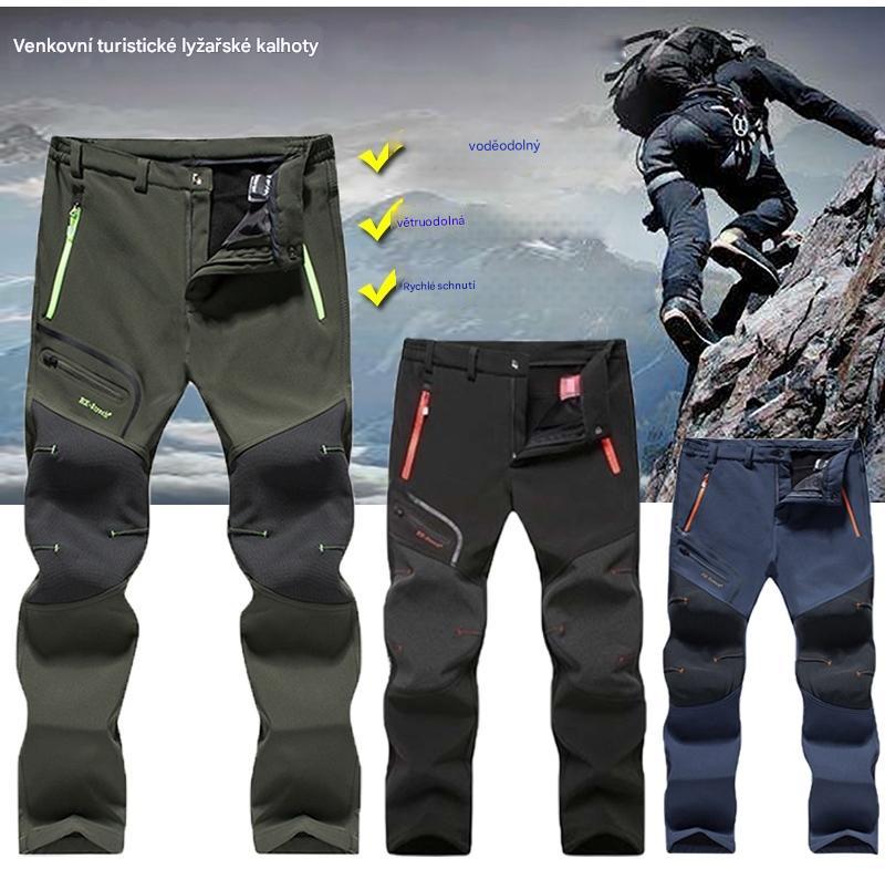 🏃‍♂️【S–5XL】Pánske outdoorové zahustené jesenné a zimné nohavice – teplé, flísové, nepremokavé a vetruodolné