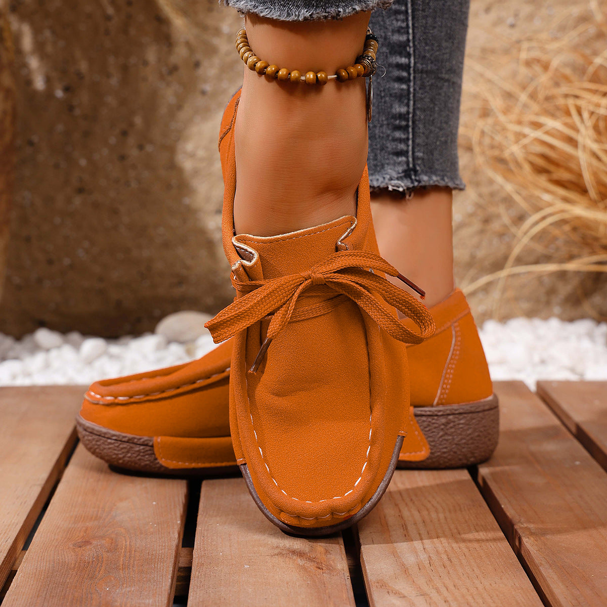 🔥🌟Ženske cipele s debelim potplatom i okruglim vrhom, udobne i moderne cipele