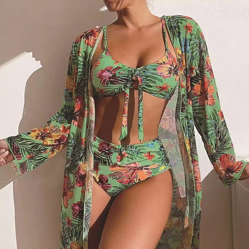 👙☀️【S-2XL】 Nová trojdielna súprava šatkových plaviek 2025