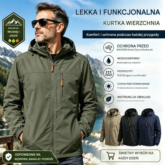 Rozmiary M–5XL 🧥 Męska kurtka outdoorowa z kapturem, luźny krój, oferta ograniczona czasowo
