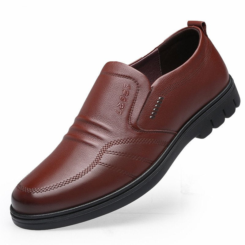 🔥👞【39-44】Pánské elegantní kožené boty pro volný čas, měkká podrážka, pohodlné a stylové