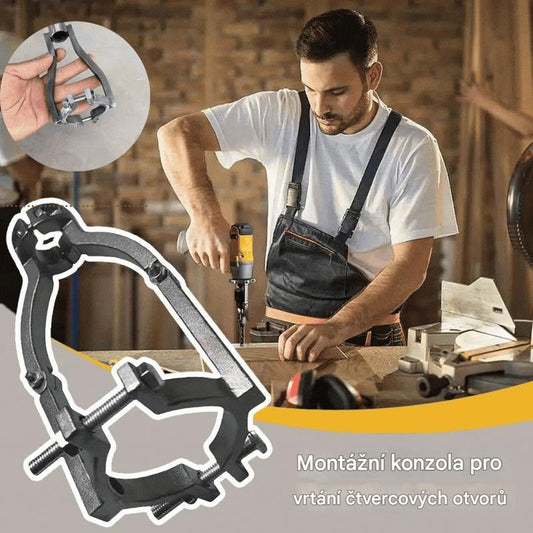 ⚒️Montážní rám pro vrtačku se čtvercovými otvory，📌Držák pro upevnění vrtáku se čtvercovými otvory