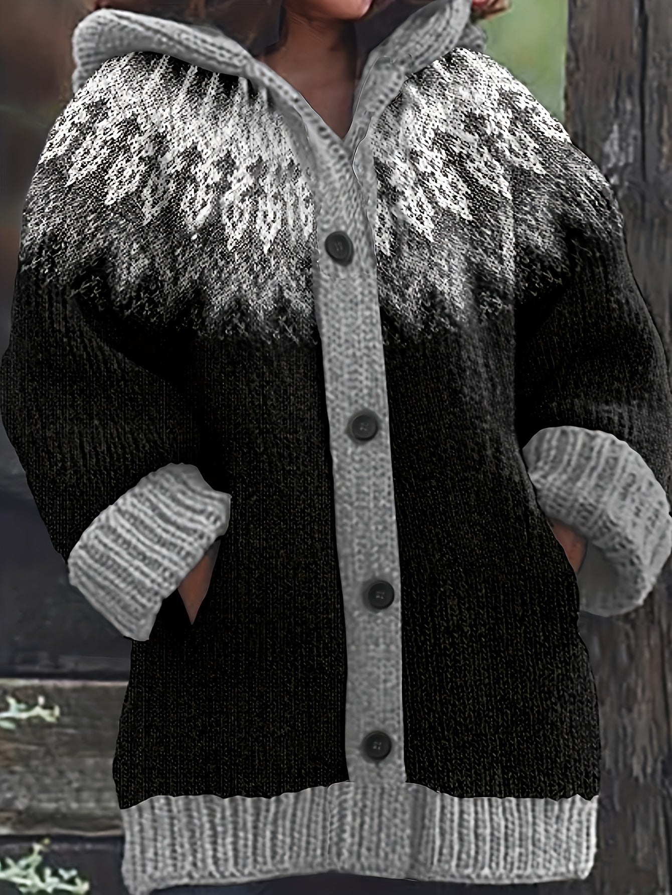 【S~5XL】✨Elegantná retro potlačená farebná bunda s kapucňou