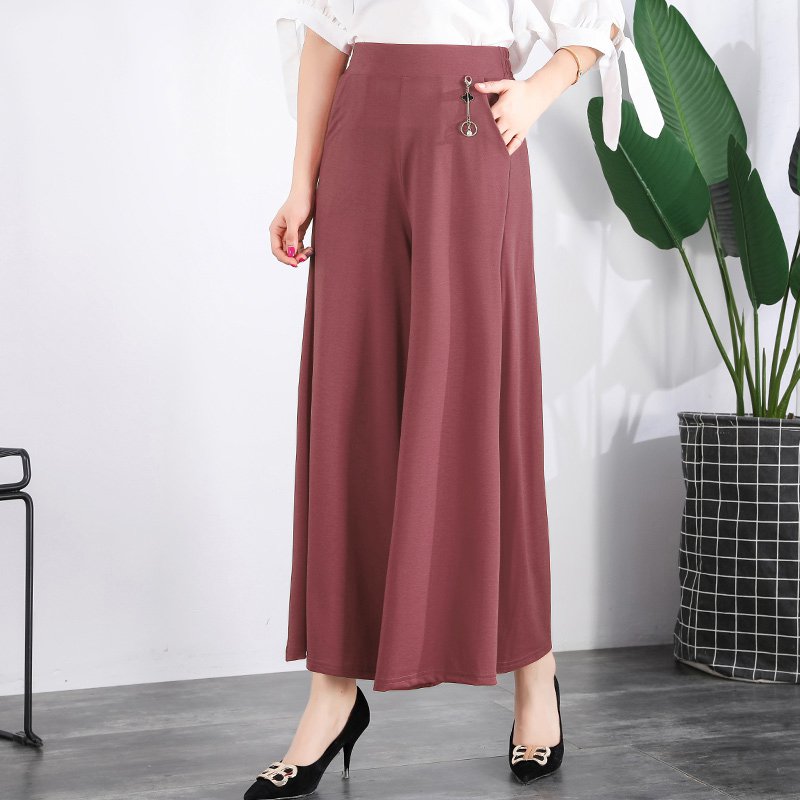 💞【M-5XL】Dámské letní kalhoty volného střihu pro větší velikosti – kalhoty Ice Silk