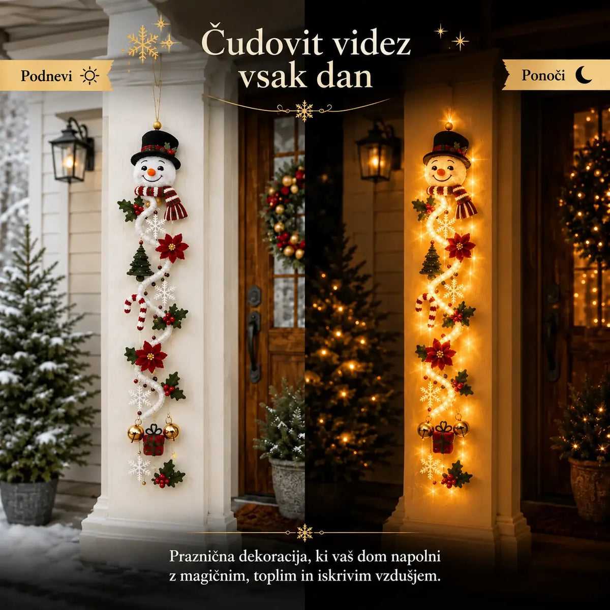 🎄🎃Zadnji dan! 🎅Izkoristite 50-odstotni popust na svetleče božične okraske za vrata!