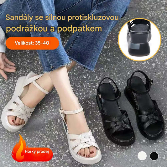👡 Stylové dámské sandály –Elegantní sandály na klínku, které prodlouží nohy a zvýrazní styl