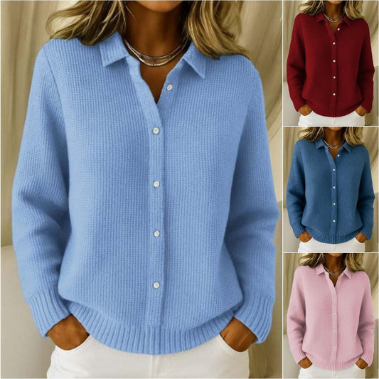 💕【S-5XL】Dámský módní jednobarevný kašmírový pletený cardigan pro podzim a zimu