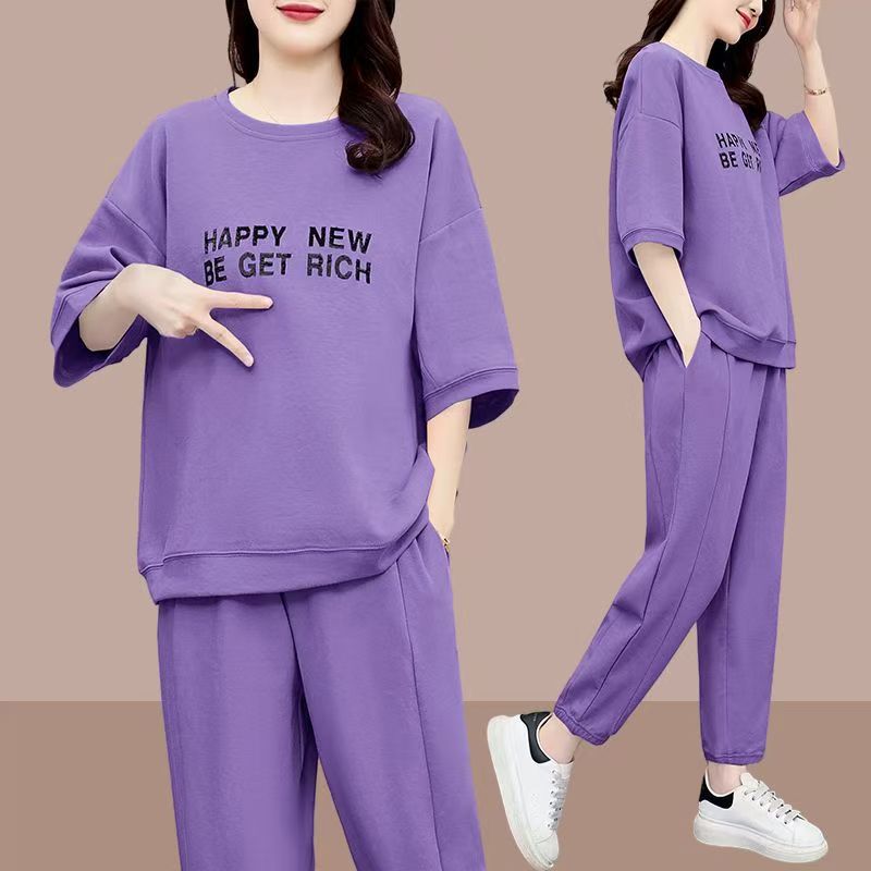 [M-4XL] Sportski set [Majica + Hlače] Udobna ženska odjeća 