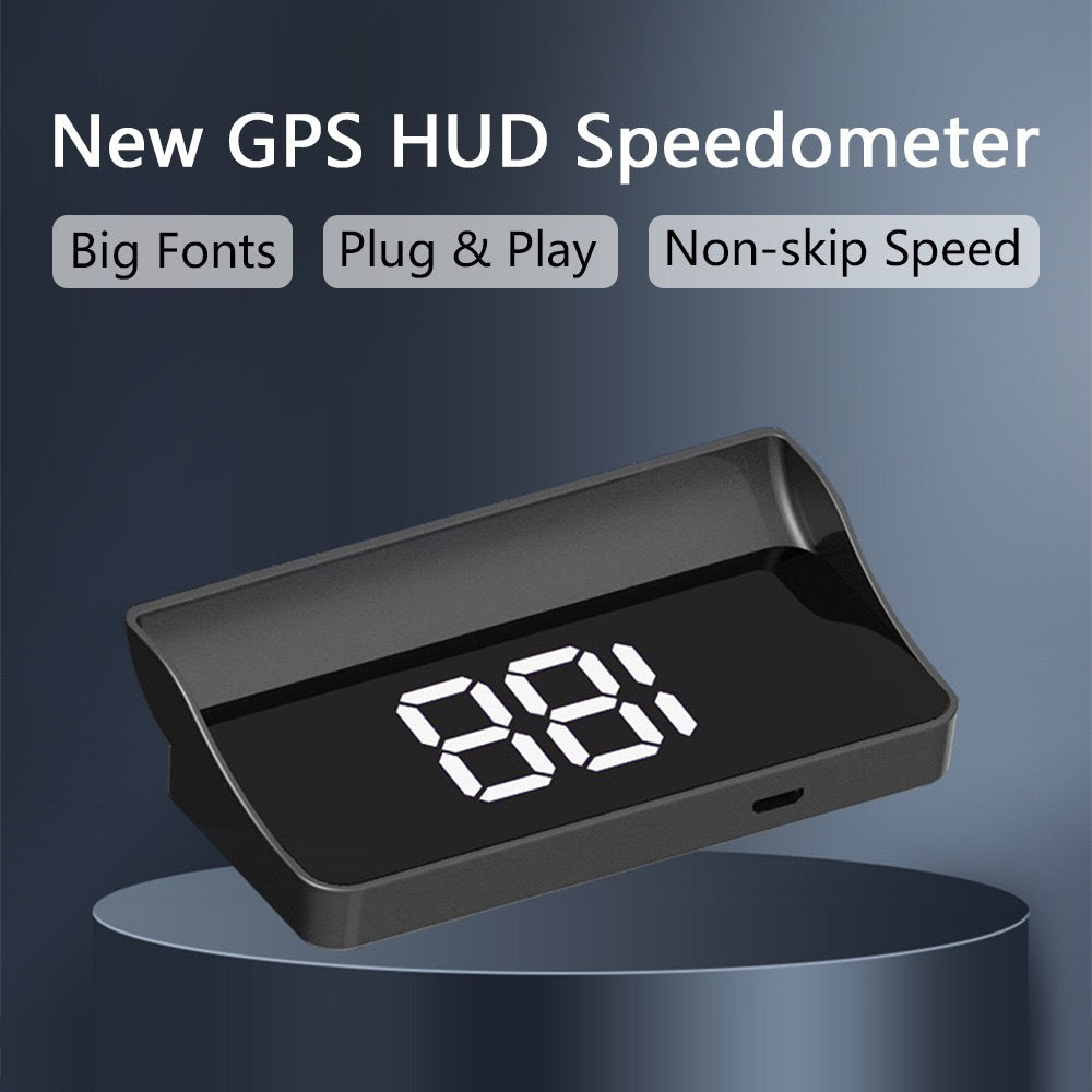 HUD GPS rychloměr s velkým displejem, zobrazení KM/H i MPH, přesné měření rychlosti.