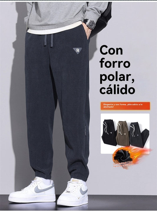 🔥【M-5XL】🖤Nuevos pantalones de invierno para hombre, forrados con polar y de pana gruesa, cálidos e informales.
