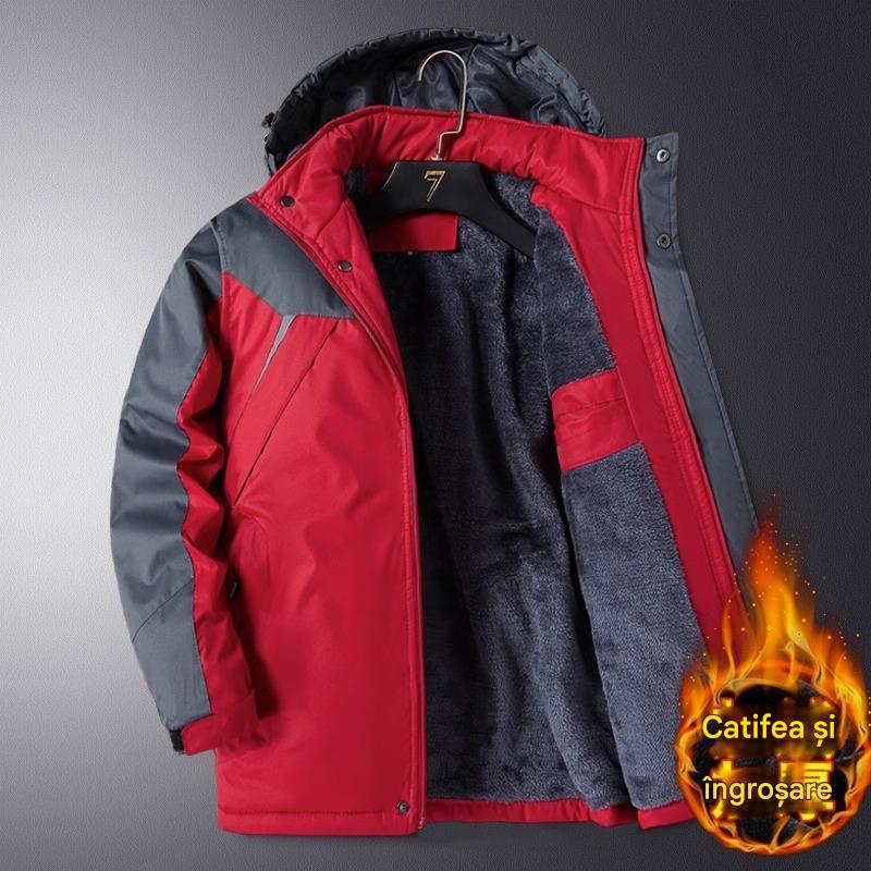 【L-6XL】🧥❄️ Pánská větruodolná, nepromokavá a teplá outdoorová bunda pro muže větších velikostí🌨️✨