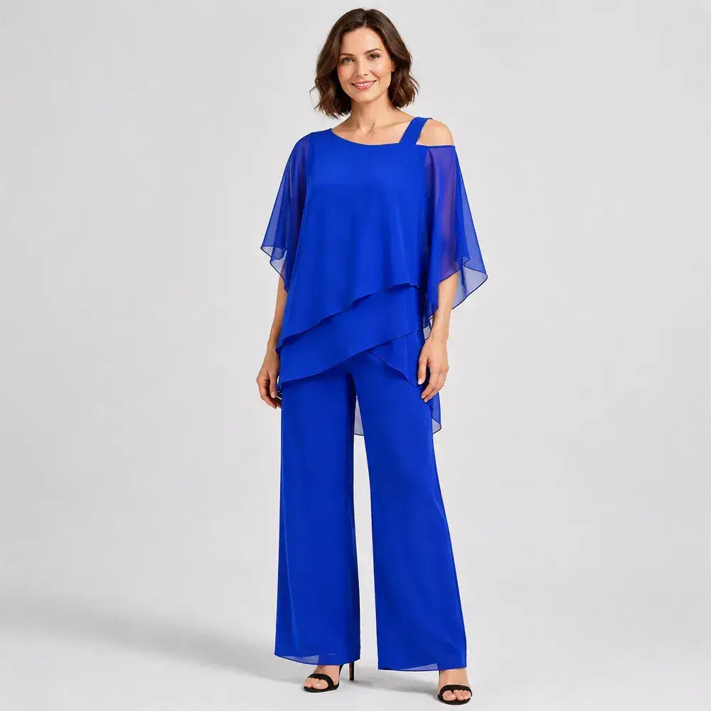 ⏳【Majica + hlače】⏰【50-120 KG】👚👖 Ženski dvodelni komplet: material, prijazen do kože, spuščena ramena ✅