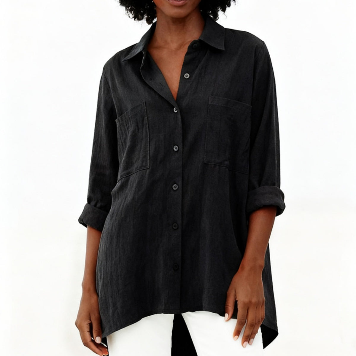 ⏳ Korlátozott ideig érvényes ajánlat! ⏰Női Pamut-Lenvászon Ing – Laza Hosszú Ujjú Felső