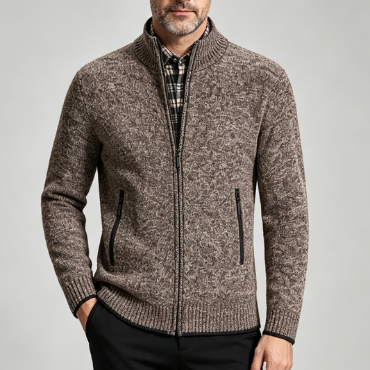 【M-4XL】Pánský fleecový casual svetr kardigan