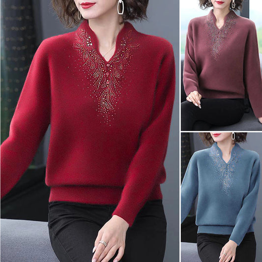 🔥【M-5XL】Podzimní zimní dámský hustý vlněný svetr