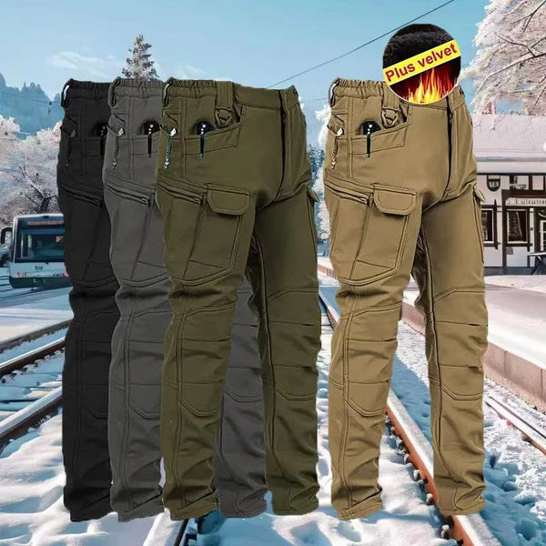🏃‍♂️【S–5XL】Pánské outdoorové zesílené podzimní a zimní kalhoty, taktické kalhoty - teplé, s fleecovou podšívkou, nepromokavé a větruodolné