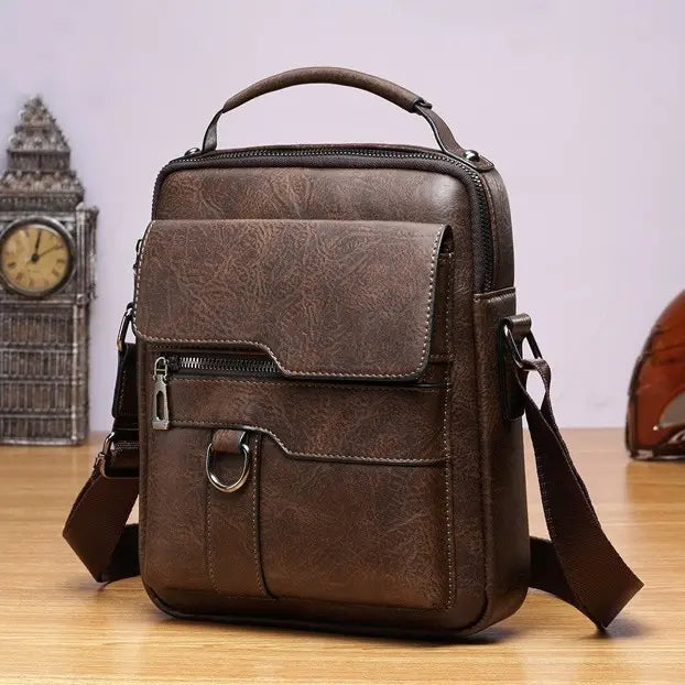 🔥Nova promocija 50% popusta 👜 Moderna in vsakodnevna moška usnjena torba z veliko zmogljivostjo
