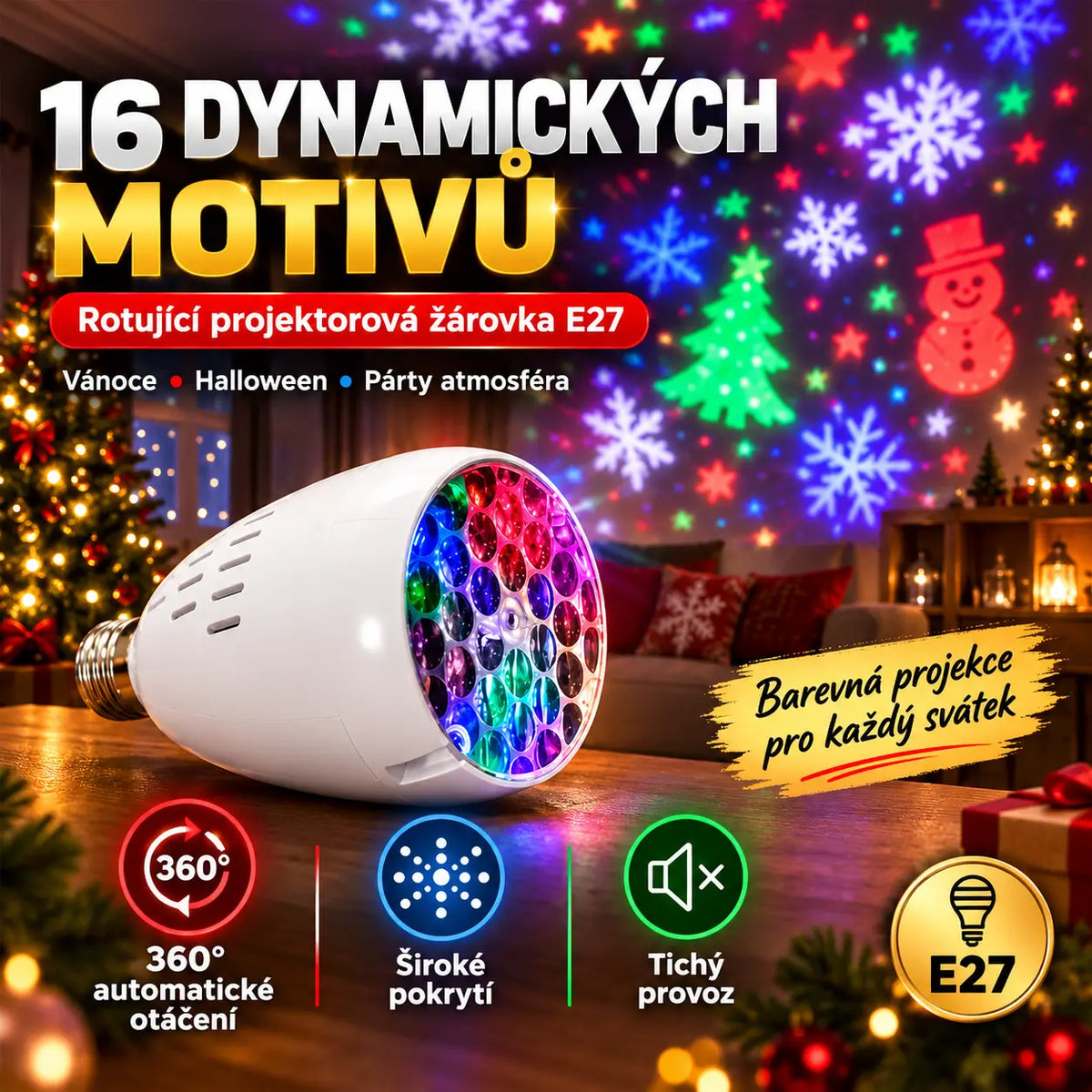Vánoční projektor 🎄🎄 1 kus 560 Kč
