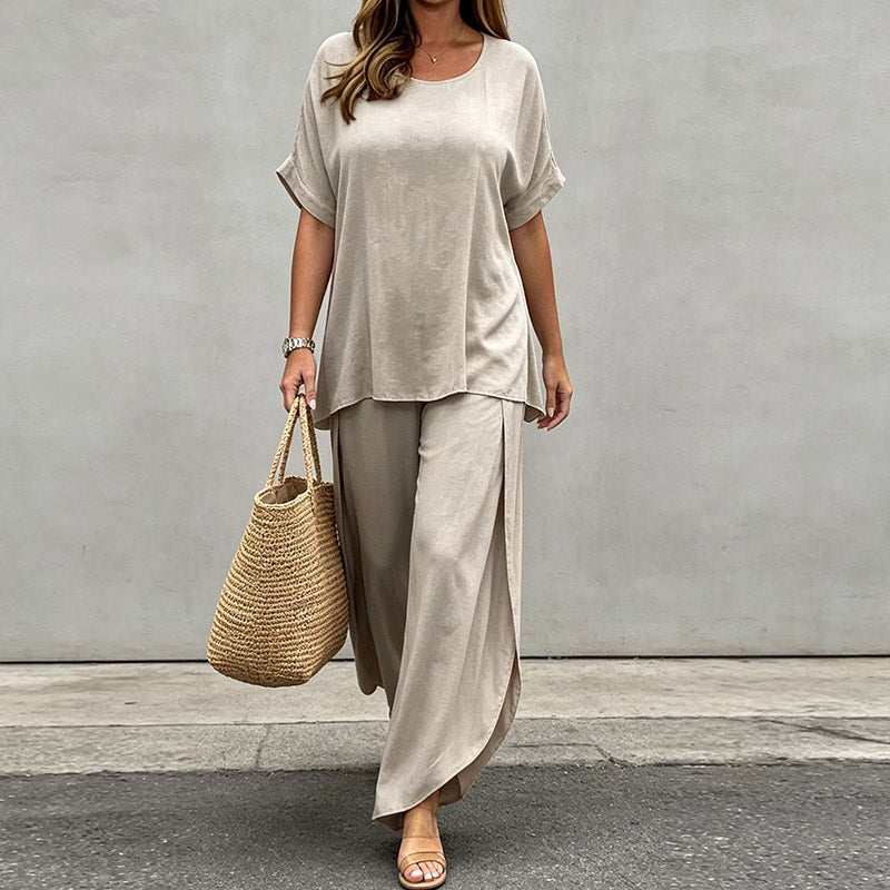 💃💃【S-5XL】 Dámský plus velikost ležérní komplet 2026 【Top + hlače】