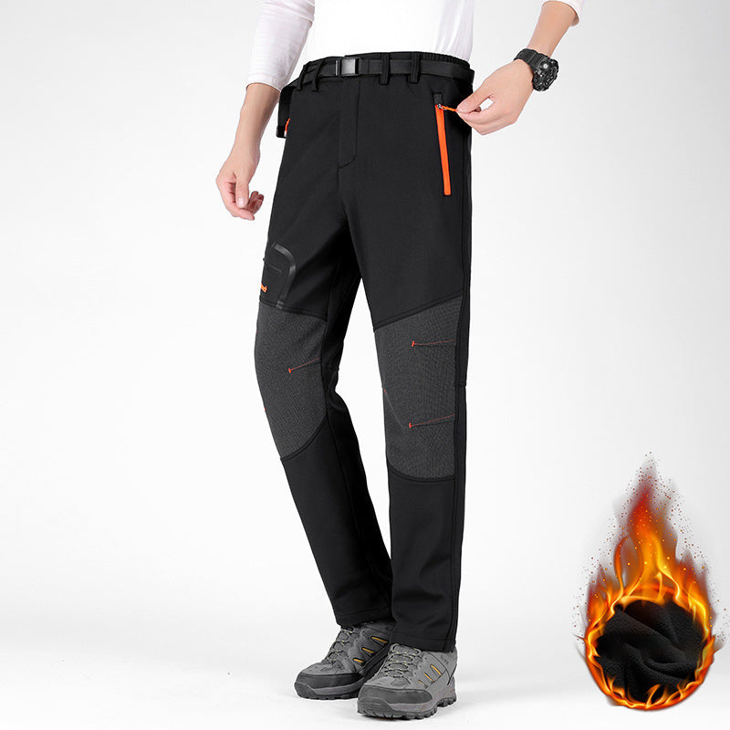 [S-5XL] 2025 Νέα φθινοπωρινή και χειμερινή ανδρική αδιάβροχη και ζεστή βελούδινη φόρμα