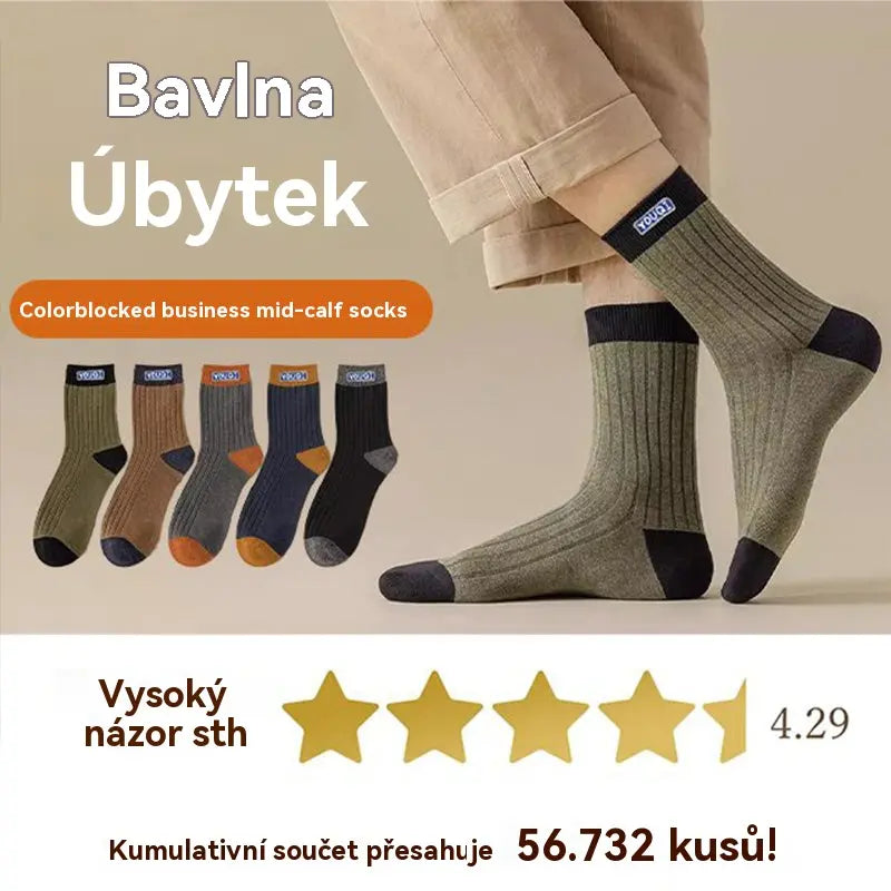 ❤️【1 sada】10 páry za 570Kč🧦Pánské hřejivé a zápach odpuzující ponožky - odvádějí pot a jsou prodyšné, udržují nohy v suchu a pohodlí