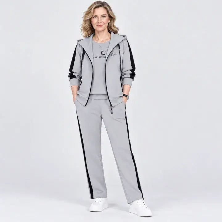 【M–4XL】Dámský třídílný set 2026 – mikina s kapucí na podzim a zimu, volný sportovní střih, velké velikosti, pro maminky
