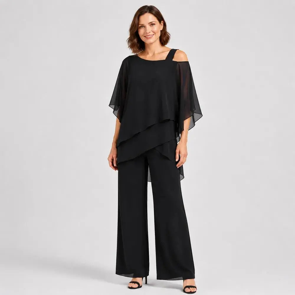 ⏳【Majica + hlače】⏰【50-120 KG】👚👖 Ženski dvodelni komplet: material, prijazen do kože, spuščena ramena ✅