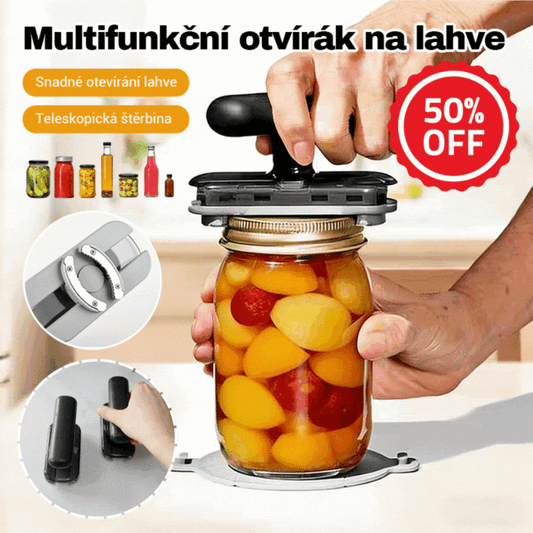 🔥【Kúp 1, 1 dostaneš zadarmo】Multifunkčný otvárač fliaš s protišmykovým povrchom do kuchyne a domácnosti