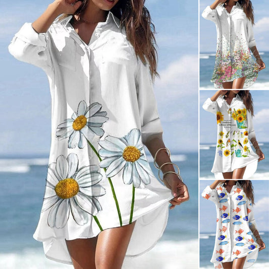 🌻【S-3XL】 Stylové košilové šaty pro každý den