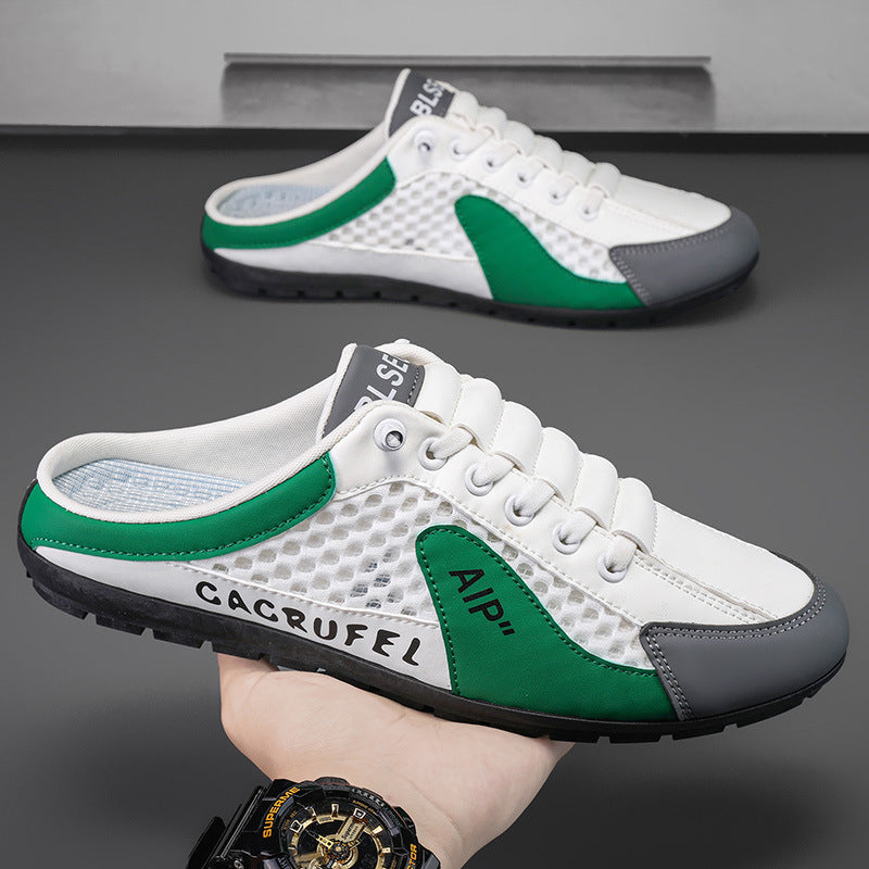 🔥【Velikosti 39-44】Pánské outdoorové síťované prolamované polopantofle, prodyšná pánská obuv